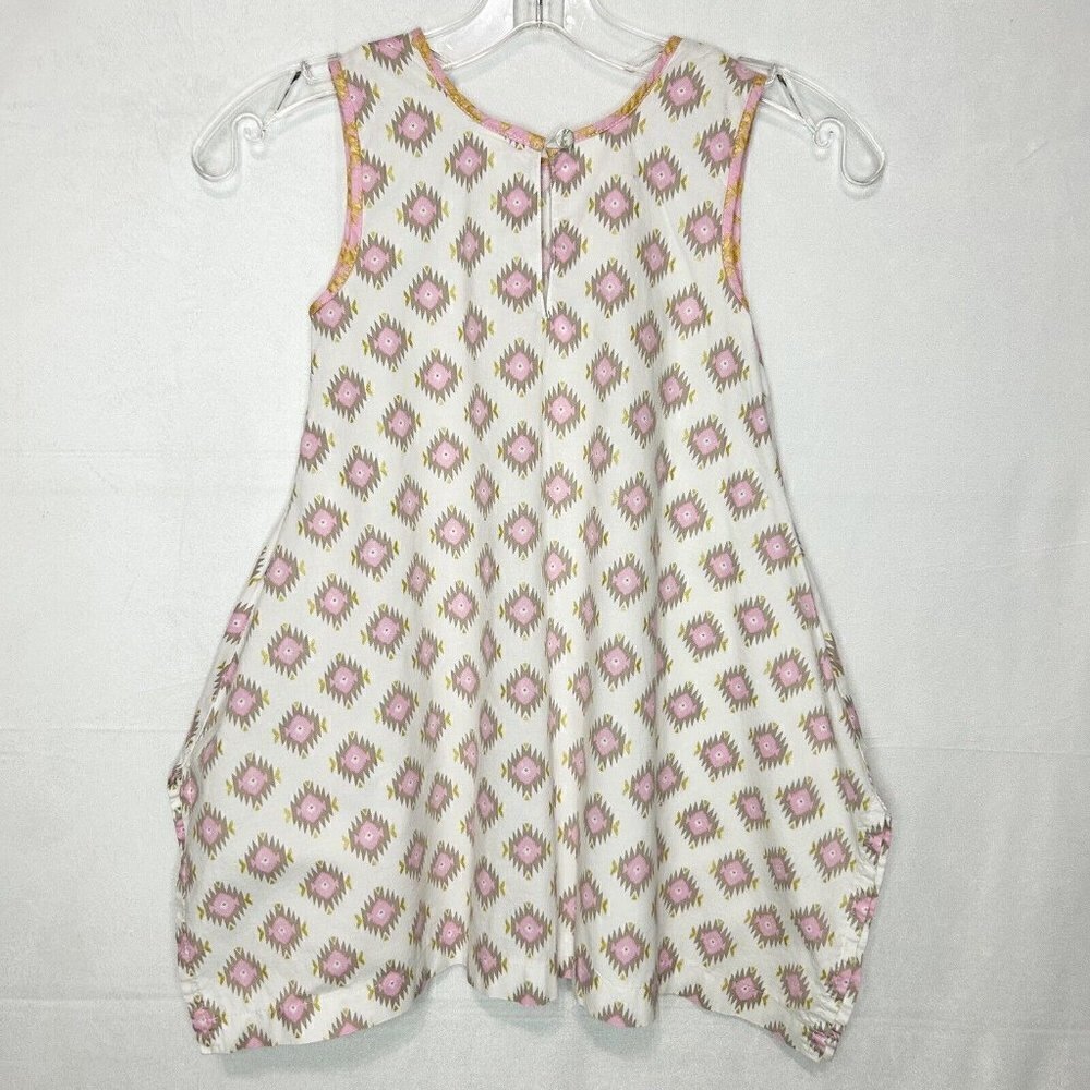 Hannah Kate Girls Babydoll Top Tunic Button Back Sleeveless Side Slits Sz 7 - Picture 5 of 6
